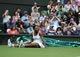 Day 2 Tue 21 Jun 2011 - Serena Williams (USA) [7] iwatches her lob shot beat  Aravane Rezai (FRA) in todays first round match